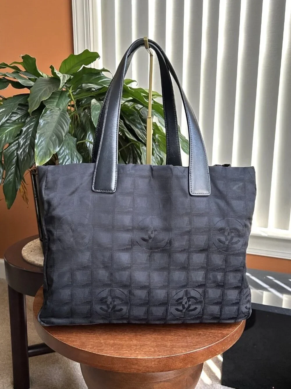 CHANEL Nylon Medium Travel Tote, Black